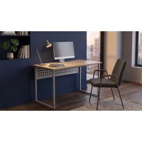 Стіл письмовий Майк Ferrum-decor 75x100x60 Сірий метал ДСП Дуб Евок Прибережний 16 мм (FRD-108227)