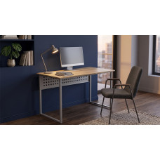 Стіл письмовий Майк Ferrum-decor 75x100x60 Сірий метал ДСП Дуб Евок Прибережний 16 мм (FRD-108227)