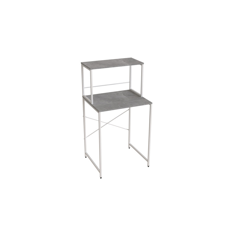 Стелаж-полиця Бафрум 402 Ferrum-decor для пральної машини 133,5x70,5x60,5 Білий метал ДСП Бетон 16 мм (FRD-107367)