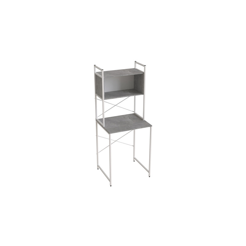 Стелаж-полиця Бафрум 403 Ferrum-decor для пральної машини 178x70,5x60,5 Білий метал ДСП Бетон 16 мм (FRD-107377)