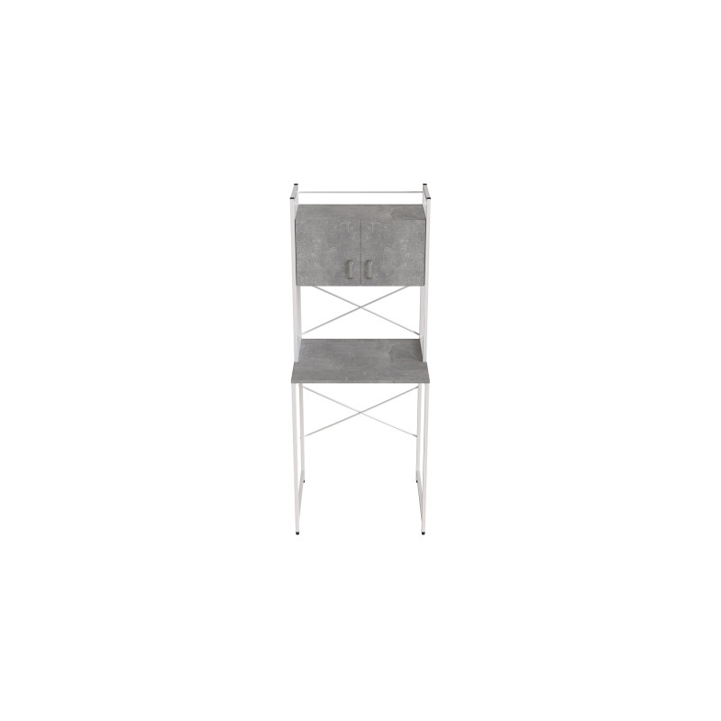 Стелаж-полиця Бафрум 404 Ferrum-decor для пральної машини 178x70,5x60,5 Білий метал ДСП Бетон 16 мм (FRD-107387)