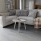 Журнальний круглий стіл OPTIMA 2 ніжки конусні Ferrum-decor 450x670x670 Білий метал ДСП Дуб Кремона Канолло 16 мм (FRD-107547)