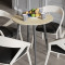 Круглий стіл OPTIMA 4 ніжки конусні Ferrum-decor 750x670x670 Чорний метал ДСП Дуб Кремона Торро 16 мм (FRD-107567)