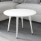 Журнальний круглий стіл OPTIMA 2 ніжки конусні Ferrum-decor 450x670x670 Білий метал ДСП Білий 16 мм (FRD-107477)