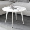 Журнальний круглий стіл OPTIMA 2 ніжки конусні Ferrum-decor 450x670x670 Білий метал ДСП Білий 16 мм (FRD-107477)