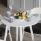 Круглий стіл OPTIMA 4 ніжки конусні Ferrum-decor 750x670x670 Білий метал ДСП Білий 16 мм (FRD-107457)