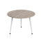 Журнальний круглий стіл OPTIMA 1 ніжки конусні Ferrum-decor 450x670x670 Білий метал Дуб Кремона Канолло 16 мм (FRD-107537)