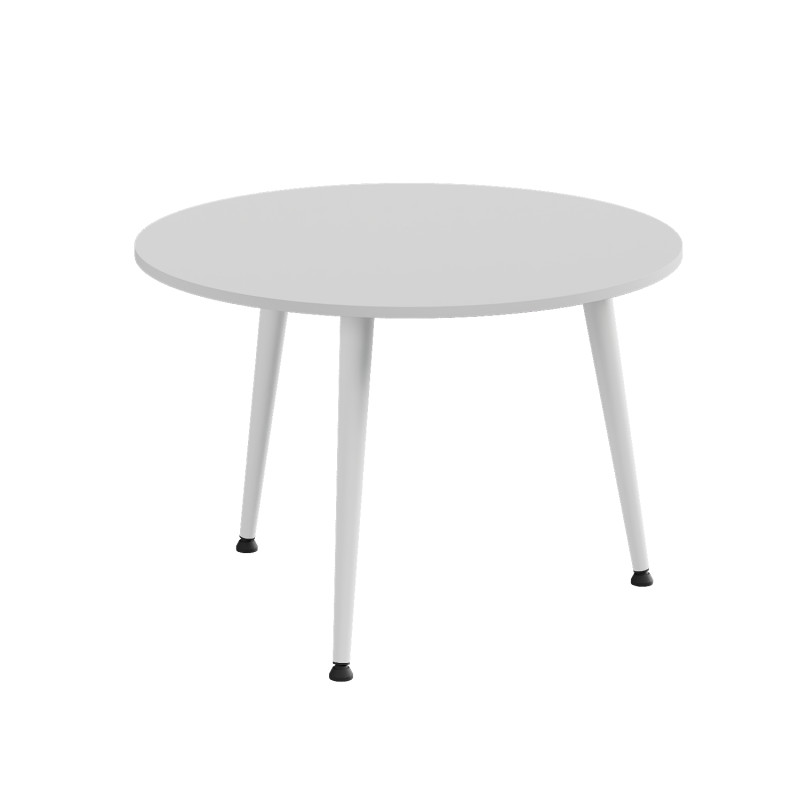 Журнальний круглий стіл OPTIMA 1 ніжки конусні Ferrum-decor 450x670x670 Білий метал ДСП Білий 16 мм (FRD-107467)