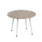 Журнальний круглий стіл OPTIMA 2 ніжки конусні Ferrum-decor 450x670x670 Білий метал ДСП Дуб Кремона Канолло 16 мм (FRD-107547)