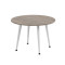 Журнальний круглий стіл OPTIMA 2 ніжки конусні Ferrum-decor 450x670x670 Білий метал ДСП Дуб Кремона Канолло 16 мм (FRD-107547)