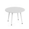 Журнальний круглий стіл OPTIMA 2 ніжки конусні Ferrum-decor 450x670x670 Білий метал ДСП Білий 16 мм (FRD-107477)