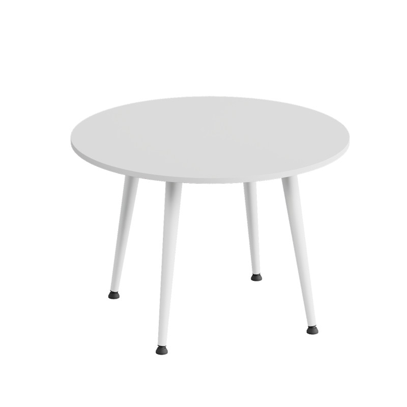 Журнальний круглий стіл OPTIMA 2 ніжки конусні Ferrum-decor 450x670x670 Білий метал ДСП Білий 16 мм (FRD-107477)