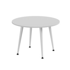Журнальний круглий стіл OPTIMA 2 ніжки конусні Ferrum-decor 450x670x670 Білий метал ДСП Білий 16 мм (FRD-107477)
