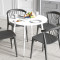 Круглий стіл OPTIMA 5 ніжки конусні Ferrum-decor 750x900x900 Білий метал ДСП Білий 16 мм (FRD-107487)