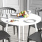 Круглий стіл OPTIMA 5 ніжки конусні Ferrum-decor 750x900x900 Білий метал ДСП Білий 16 мм (FRD-107487)