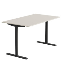 Стол письменный Space Ferrum-decor 750x1000x600 Черный металл ДСП Кашемир 16 мм (FRD-107837)