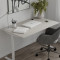 Стіл письмовий Space Ferrum-decor 750x1400x700 Білий метал ДСП Кашемір 16 мм (FRD-108007)