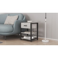 Тумба универсальная Ferrum-decor Вивьен 1/2 50x41x40 черный ДСП Бетон 16мм (FRD-106937)