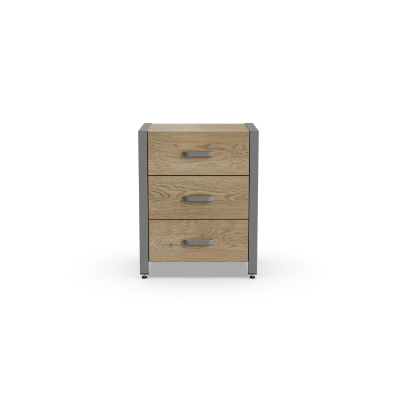 Тумба універсальна Ferrum-decor Вів'єн 3 50x41x40 сірий ДСП Дуб Кремона Торро 16 мм (FRD-107757)