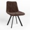 Стул на раме NICOLE 4L BLACK (BOX-1) SQR SORO-28 (Светло-коричневый) (NWS-121808)