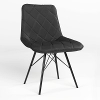 Обеденный стул Новый Стиль NICOLE 4LX BLACK (BOX-1) SQR ECO-30 (Черный) (NWS-121638)