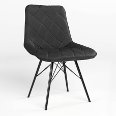 Обідній стілець Новий Стиль NICOLE 4LX BLACK (BOX-1) SQR ECO-30 (Чорний) (NWS-121638)