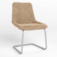 Обідній стілець Новий Стиль NICOLE CF ALU (BOX-1) SQR PUMA-01 (Бежевий) (NWS-121578)