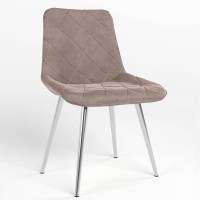Обеденный стул Новый Стиль NICOLE HN CHROME (BOX-1) LN PUMA-09 (Бледно-розовый) (NWS-122128)
