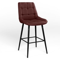 Обеденный стул Новый Стиль NICOLE HN HOKER BLACK (BOX-1) RMB ECO-28 (Бордовый) (NWS-130067)