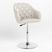 Обідній стілець поворотний Новий Стиль WESTER 1S CHROME ECO-50 (Білий) (NWS-122970)