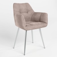 Обеденный стул Новый Стиль DASTER HN CHROME (BOX-1) LN PUMA-09 (Бледно-розовый) (NWS-121211)