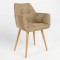 Стул на раме DASTER WOOD ALU (BOX-1) LN PUMA-01 (Бежевый) (NWS-121231)