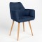 Стул на раме DASTER WOOD BLACK (BOX-1) LN PL-12 (Синий) (NWS-121251)