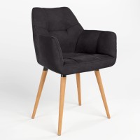 Обідній стілець Новий Стиль DASTER WOOD BLACK (BOX-1) LN PUMA-16 (Чорний) (NWS-121261)