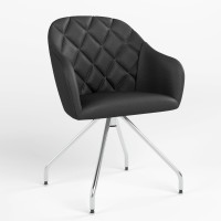 Обеденный стул Новый Стиль WESTER 4S CHROME ECO-30 (Черный) (NWS-123002)