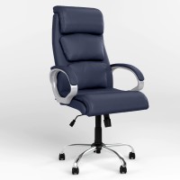 Крісло керівника поворотне Новий Стиль DELTA TILT CHR68 ECO-22 (Синій) (NWS-125834)