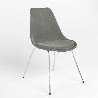 Стул обеденный Новый Стиль ASTI 4AL SOFT CHROME (BOX-1) PUMA-03 (Светло-серый) (NWS-127366)