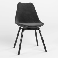 Стул обеденный Новый Стиль ASTI BLACK SOFT WOOD (BOX-1) SORO-95 (Темно-серый) (NWS-127306)
