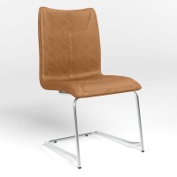 Стул офисный Новый Стиль DESILVA CHROME (BOX-2) ECO-13 (Коричневый) (NWS-127416)