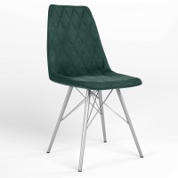 Стул обеденный Новый Стиль LIYA 4LX ALU (BOX-1) SMP PUMA-08 (Изумрудно-зеленый) (NWS-128536)