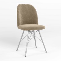 Стул обеденный Новый Стиль MILANA 4LX ALU (BOX-1) LN SORO-23 (Светло-бежевый) (NWS-128816)