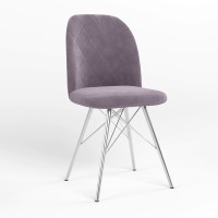 Стул обеденный Новый Стиль MILANA 4LX CHROME (BOX-1) LN SORO-65 (Фиолетовый) (NWS-128846)