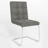 Стілець обідній Новий Стиль RALPH CF CHROME (BOX-2) PUMA-03 (Світло-сірий) (NWS-129096)
