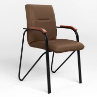 Стілець для відвідувачів Новий Стиль SAMBA BLACK ECO-35 (Кава) (NWS-129236)