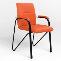Стул для посетителей Новый Стиль SAMBA BLACK (BOX-2) (S) ECO-72 (Оранжевый) (NWS-129196)