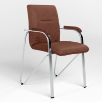 Стілець для відвідувачів Новий Стиль SAMBA (S) (BOX-1) ECO-21 (Темно-коричневий) (NWS-129206)