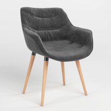 Обідній стілець Новий Стиль VENSAN WOOD BLACK (BOX-2) SORO-95 (Темно-сірий) (NWS-129646)