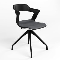 Стул для посетителей Новый Стиль ZENITH PLAST PLUS COMBI BLACK PL68-4S (BOX) CSE-13 (Темно-серый) (NWS-129966)