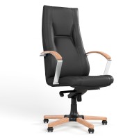 Крісло офісне поворотне Новий Стиль KING WOOD MPD EX4 ECO-30 (Чорний) (NWS-126458)