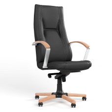 Крісло офісне поворотне Новий Стиль KING WOOD MPD EX4 ECO-30 (Чорний) (NWS-126458)